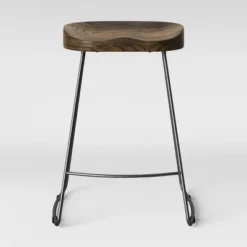 Hull Low Back Wood/Metal Counter Height Barstool - Threshold™ -Threshold™ Sales Store GUEST 040349e4 7c2c 4c7a 9366 ac2e6b508b93