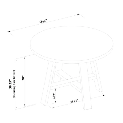 42" Linden Round Wood Dining Table - Threshold™ Designed With Studio McGee 5 42" Linden Round Wood Dining Table - Threshold™ Designed With Studio McGee - Image 5