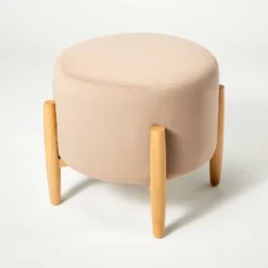 Elroy Round Velvet Ottoman With Wooden Legs - Threshold™ Designed With Studio McGee 10 Elroy Round Velvet Ottoman With Wooden Legs - Threshold™ Designed With Studio McGee -Threshold™ Sales Store GUEST 13e14aa9 b8ef 4504 a404 2a753759c130