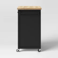 Windham Wood Top Kitchen Cart - Black - Threshold™ -Threshold™ Sales Store GUEST 1cdd1e03 5571 4873 a483 1e00574e2a6f