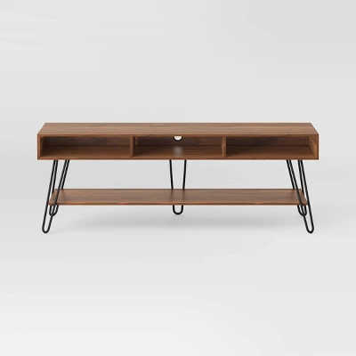 Hairpin TV Stand For TVs Up To 70" Brown - Threshold™ 2 Hairpin TV Stand For TVs Up To 70" Brown - Threshold™ - Image 2