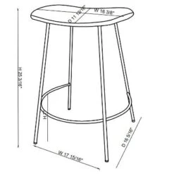 Clarkston Metal Counter Height Barstool With Upholstered Seat - Threshold™ Designed With Studio McGee -Threshold™ Sales Store GUEST 23096c73 19b3 49a1 aee5 9efbd5fdbbf1