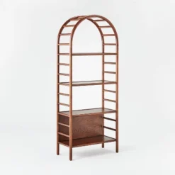 72" Holladay Curved Wooden Bookcase - Threshold™ Designed With Studio McGee 22 72" Holladay Curved Wooden Bookcase - Threshold™ Designed With Studio McGee -Threshold™ Sales Store GUEST 245145c7 43e9 43cb 9096 d7c8d5f6dc83