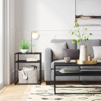 Glasgow Metal End Table Black - Threshold™ 1 Glasgow Metal End Table Black - Threshold™