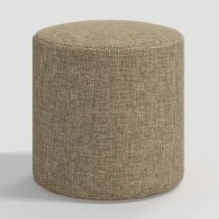 Round Thalia Ottoman In Textured Linen - Threshold™ -Threshold™ Sales Store GUEST 26599592 80e4 416a 8427 b087092ea95d