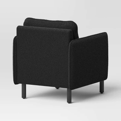 Square Back Accent Chair Black - Threshold™ 3 Square Back Accent Chair Black - Threshold™ - Image 3