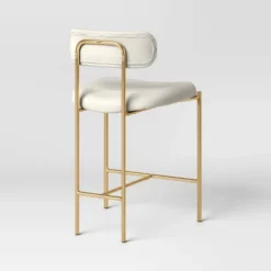 Orion Luxe Backed Counter Height Barstool With Brass Legs Gray Velvet - Threshold™ -Threshold™ Sales Store GUEST 33b10d11 4ac6 416d b941 181159cfc112