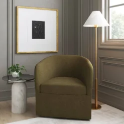 Rhea Swivel Chair In Linen - Threshold™ -Threshold™ Sales Store GUEST 36774f99 22fd 4368 b1ed 89e0c21f5995