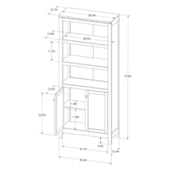 72" Carson 5 Shelf Bookcase With Doors - Threshold -Threshold™ Sales Store GUEST 3a1f8290 d158 40aa b1f4 5779b61cc696