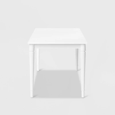 72" Cambridge Farmhouse Fully Painted Turned Leg Rectangular Dining Table White - Threshold™ 2 72" Cambridge Farmhouse Fully Painted Turned Leg Rectangular Dining Table White - Threshold™ - Image 2