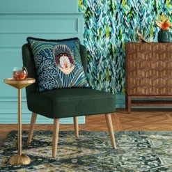 Chelidon Velvet Slipper Chair Green - Threshold™