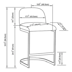 2pk Jules Cantilever Armless Upholstered Counter Height Barstool - Threshold™ -Threshold™ Sales Store GUEST 43f66d3d bc63 4c4e a252 83898804be78