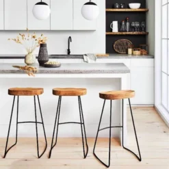 Hull Low Back Barstool Wood/Metal - Threshold -Threshold™ Sales Store GUEST 4657e6fd 7d27 433d 85bd 695cd9432ba4 1