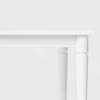 72" Cambridge Farmhouse Fully Painted Turned Leg Rectangular Dining Table White - Threshold™ 3 72" Cambridge Farmhouse Fully Painted Turned Leg Rectangular Dining Table White - Threshold™ - Image 3