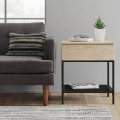 Loring End Table With Charging Station - Threshold™