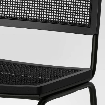 Errol Cane And Wood Dining Chair With Metal Legs Black - Threshold™ 4 Errol Cane And Wood Dining Chair With Metal Legs Black - Threshold™ - Image 4