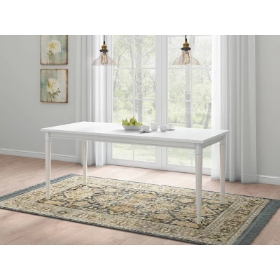 72" Cambridge Farmhouse Fully Painted Turned Leg Rectangular Dining Table White - Threshold™ 1 72" Cambridge Farmhouse Fully Painted Turned Leg Rectangular Dining Table White - Threshold™