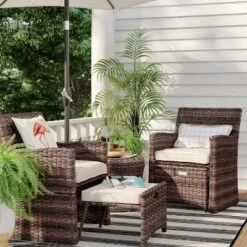 Halsted 5pc Wicker Small Space Patio Furniture Set - Threshold -Threshold™ Sales Store GUEST 5b71274d a892 473e 8f50 3fb3df26fbd6