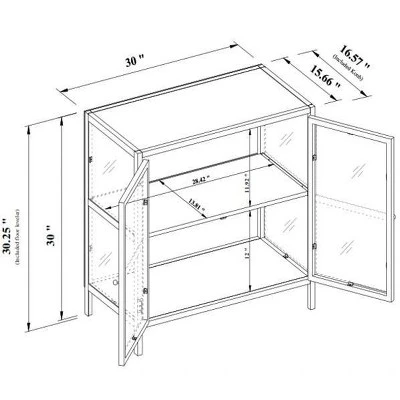 30" Crystal Cove Glass Cabinet Black - Threshold™ Designed With Studio McGee 6 30" Crystal Cove Glass Cabinet Black - Threshold™ Designed With Studio McGee - Image 6