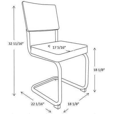 2pk Cecilton Chrome Cantilever Dining Chairs Cream Boucle - Threshold™ 7 2pk Cecilton Chrome Cantilever Dining Chairs Cream Boucle - Threshold™ - Image 7