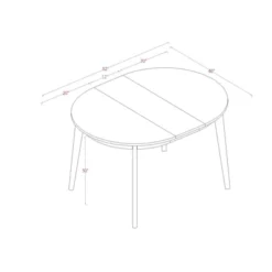 Astrid Mid-Century Round Extendable Dining Table - Threshold™ -Threshold™ Sales Store GUEST 67363663 bc12 48bd adb2 c9a5c8b71510