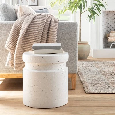 Murray Round Ceramic End Table White - Threshold™ Designed With Studio McGee 1 Murray Round Ceramic End Table White - Threshold™ Designed With Studio McGee