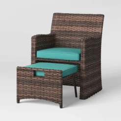 Halsted 5pc Wicker Small Space Patio Furniture Set - Threshold -Threshold™ Sales Store GUEST 6c98a51f 7020 4c1a ae2d db726576d1ba