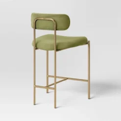 Orion Luxe Backed Counter Height Barstool With Brass Legs Olive Green Velvet - Threshold™ 7 Orion Luxe Backed Counter Height Barstool With Brass Legs Olive Green Velvet - Threshold™ -Threshold™ Sales Store GUEST 7e783766 9223 4da7 9627 10de0ab7294f