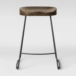 Hull Low Back Wood/Metal Counter Height Barstool - Threshold™ -Threshold™ Sales Store GUEST 8052f369 813c 40b6 b5ad 0430ec8d2b7a