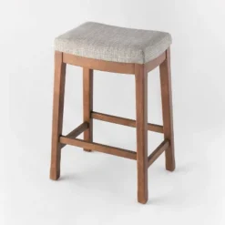 Candor Wood And Upholstered Saddle Counter Height Barstool - Threshold™ -Threshold™ Sales Store GUEST 80c1f2de 5ac5 48a3 9160 9e552e51230e