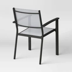 2pc Ryegate Weathered Teak Sling Outdoor Patio Dining Chairs Arm Chairs Gray - Threshold™ -Threshold™ Sales Store GUEST 84955e75 3ec0 44c5 927e db67c16c3cae