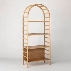 72" Holladay Curved Wooden Bookcase - Threshold™ Designed With Studio McGee 23 72" Holladay Curved Wooden Bookcase - Threshold™ Designed With Studio McGee -Threshold™ Sales Store GUEST 84aacca0 2437 4d03 8b04 6e3f30c27fb1