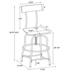 Woodsboro Adjustable Barstool Brown - Threshold™ -Threshold™ Sales Store GUEST 903ef517 750c 4295 b38c e2e98a58e49b