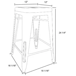 Set Of 2 24" Carlisle Metal Counter Height Barstool - Threshold™ -Threshold™ Sales Store GUEST 91e0f699 886c 4f22 8477 2dde73c1a713