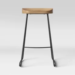 Hull Low Back Barstool Wood/Metal - Threshold -Threshold™ Sales Store GUEST 94c2a590 54b9 4e8d 8e3a 2a073684c565