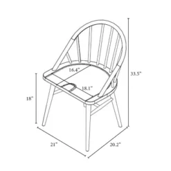 2pk Adwolf Rounded Spindle Dining Chairs Black - Threshold™ -Threshold™ Sales Store GUEST 9717f7b7 7377 4009 b5b2 b90142c847de