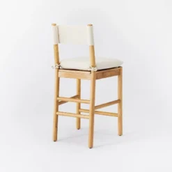Emery Wood Counter Height Barstool With Upholstered Seat And Sling Back Natural - Threshold™ Designed With Studio McGee -Threshold™ Sales Store GUEST 9f7f5d4d d259 4ec6 a838 71315204c3fa