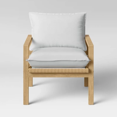 Hallwood Woven Cord Accent Chair Cream - Threshold™ 2 Hallwood Woven Cord Accent Chair Cream - Threshold™ - Image 2