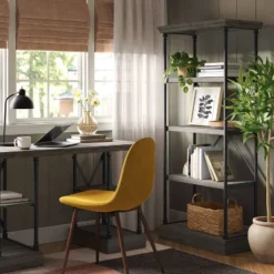 Conway Wood Writing Desk With Storage Gray - Threshold™