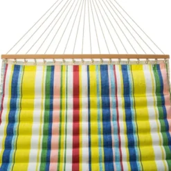 11.3' Pillowtop Outdoor Fabric Hammock Summer Stripe Yellow/Red/Blue - Threshold™