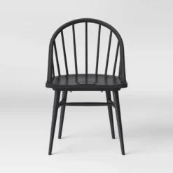 2pk Adwolf Rounded Spindle Dining Chairs Black - Threshold™ -Threshold™ Sales Store GUEST b73366f6 2ccc 4621 929a 1dd8fc28ea92