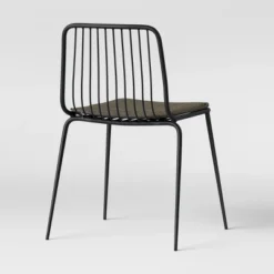 Set Of 2 Sodra Rounded Seat Wire Dining Chair Black - Threshold™ -Threshold™ Sales Store GUEST beee2ef8 8c06 41f9 85cc 368726c46ac7