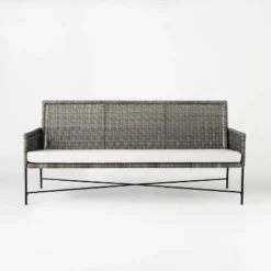 Wicker & Metal X Frame Patio Sofa - Gray - Threshold™ Designed With Studio McGee -Threshold™ Sales Store GUEST cc70c42f 8a55 439d 94fa 2f1b97698daa