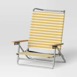 5 Position Beach Chair With Aluminum Frame & Wood Arms - Threshold™ -Threshold™ Sales Store GUEST cdd41c2e 63f3 4f46 8f01 e5634e896ecf