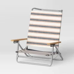5 Position Beach Chair With Aluminum Frame & Wood Arms - Threshold™ -Threshold™ Sales Store GUEST d2e94553 3e7d 44b8 b63a 18242f0ec942