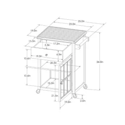 Windham Wood Top Kitchen Cart - Black - Threshold™ -Threshold™ Sales Store GUEST dea9d574 4d43 47af 9b54 441db16c8996