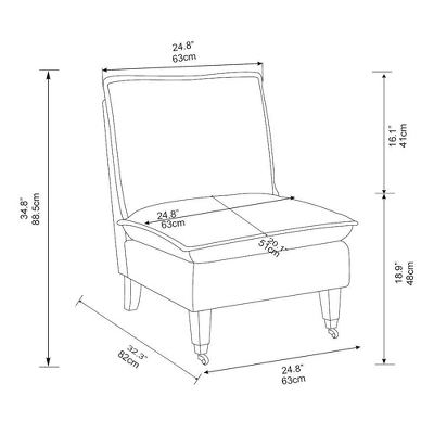 Talbert Pillow Top Slipper Chair With Casters - Threshold™ Designed With Studio McGee 6 Talbert Pillow Top Slipper Chair With Casters - Threshold™ Designed With Studio McGee - Image 6