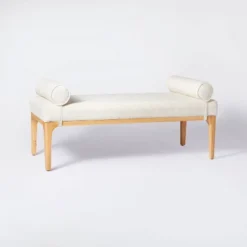 Randolph Bench With Bolster Pillows Linen - Threshold™ Designed With Studio McGee 15 Randolph Bench With Bolster Pillows Linen - Threshold™ Designed With Studio McGee -Threshold™ Sales Store GUEST ebdd4b7b 6e57 423c 908a 14e05a7f5b15