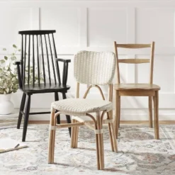 Canton Rattan And Woven Dining Chair White - Threshold™ -Threshold™ Sales Store GUEST ede753e1 6667 4c1f abc9 2409d3e550ad