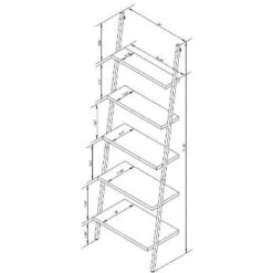 72" Loring 5 Shelf Leaning Bookshelf - Threshold™ -Threshold™ Sales Store GUEST f0a703db 6249 4024 8139 6e1bf2368058